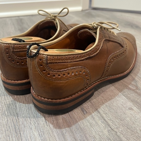 Allen Edmonds 11.5 Rush Street Antique Brown Brogue Wingtip Vibram Sole Oxford - Picture 7 of 13